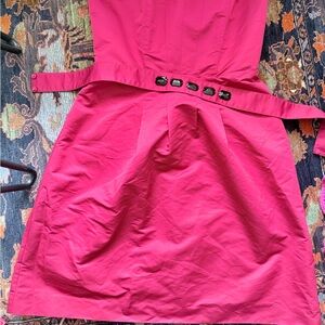 Chic Pink Dress with Black Accents